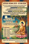 JOYEUX VESAK 2570 - 07/06/2026