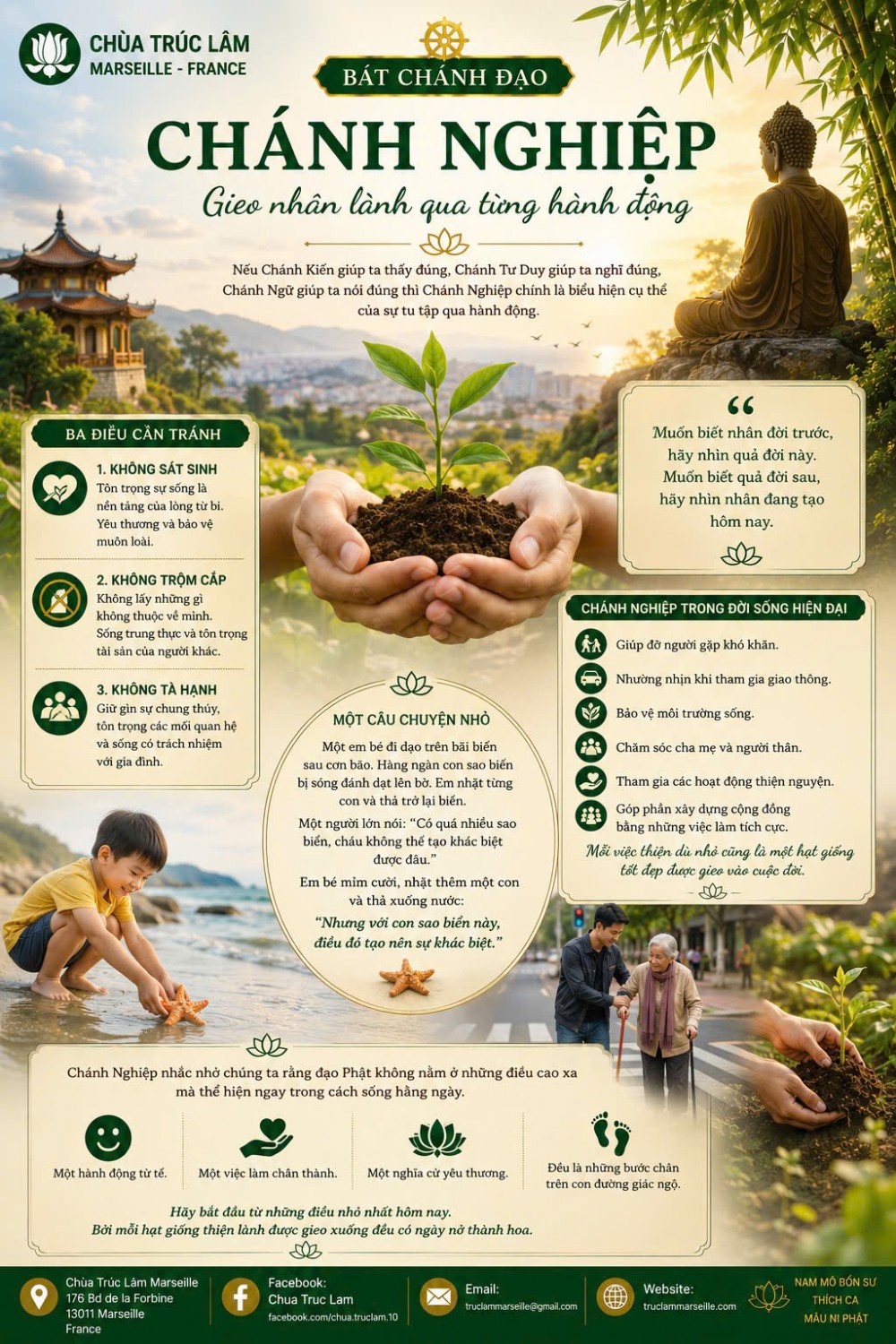 CHÁNH NGHIỆP – GIEO NHÂN LÀNH QUA TỪNG HÀNH ĐỘNG