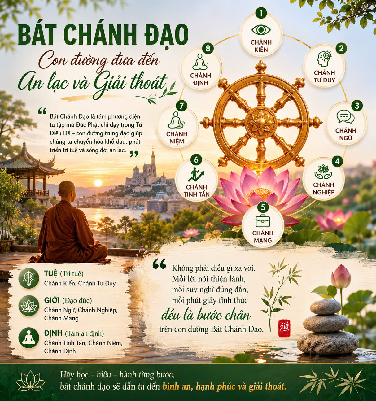 BÁT CHÁNH ĐẠO - CON ĐƯỜNG ĐƯA ĐẾN AN LẠC VÀ GIẢI THOÁT