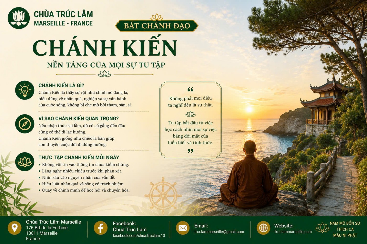 CHÁNH KIẾN – NỀN TẢNG CỦA MỌI SỰ TU TẬP
