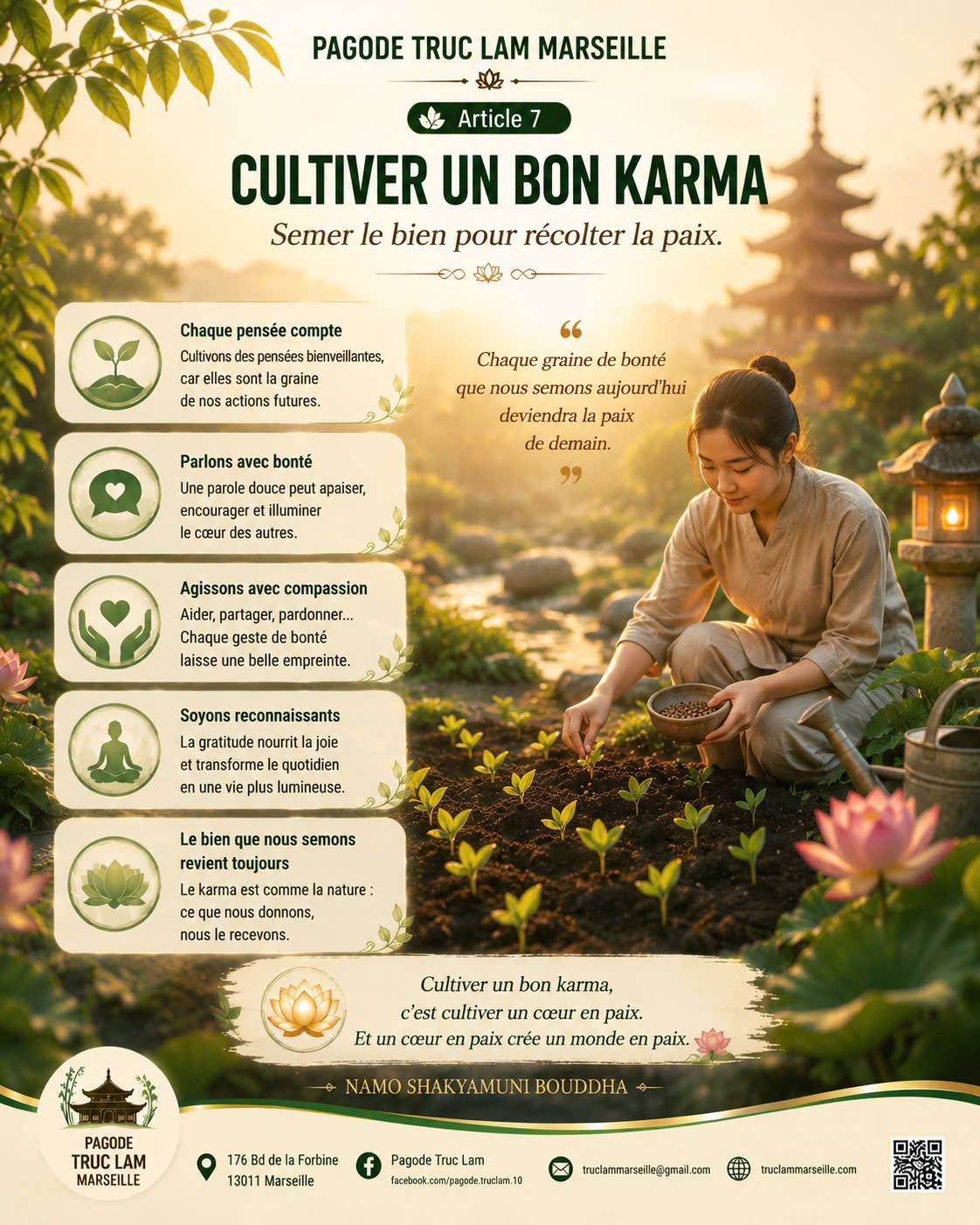 CULTIVER UN BON KARMA