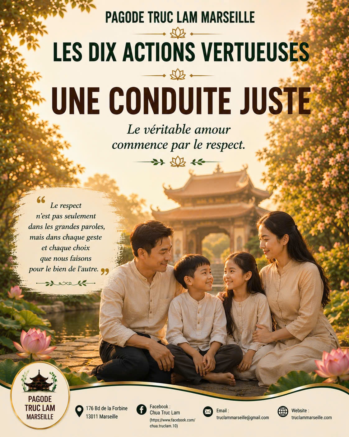 LES DIX ACTIONS VERTUEUSES - UNE CONDUITE JUSTE
