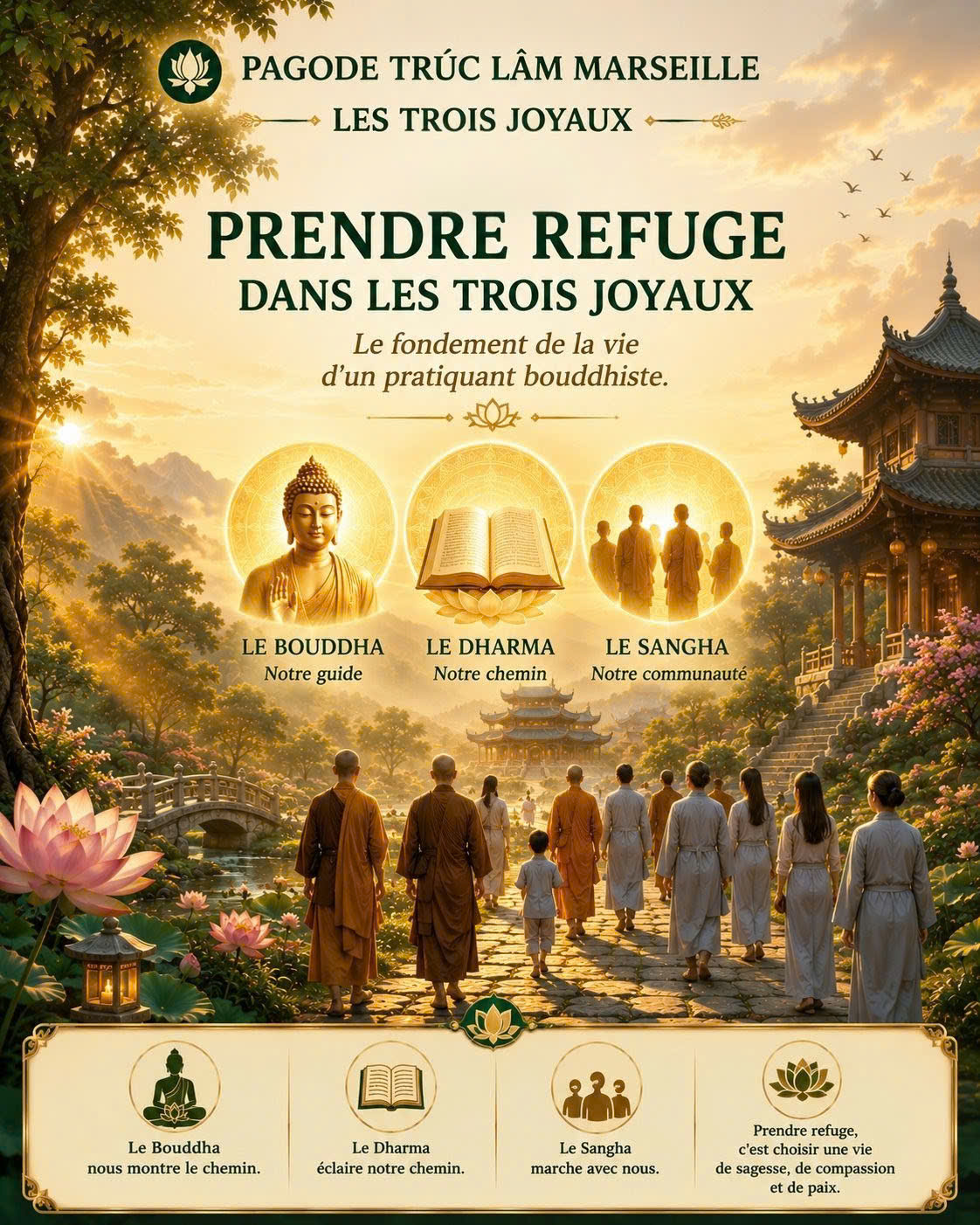 LES TROIS JOYAUX - PRENDRE REFUGE DANS LES TROIS JOYAUX