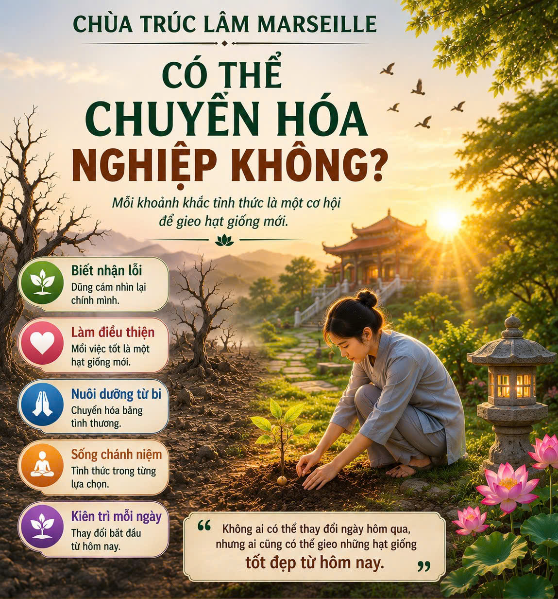 CÓ THỂ CHUYỂN HÓA NGHIỆP KHÔNG?