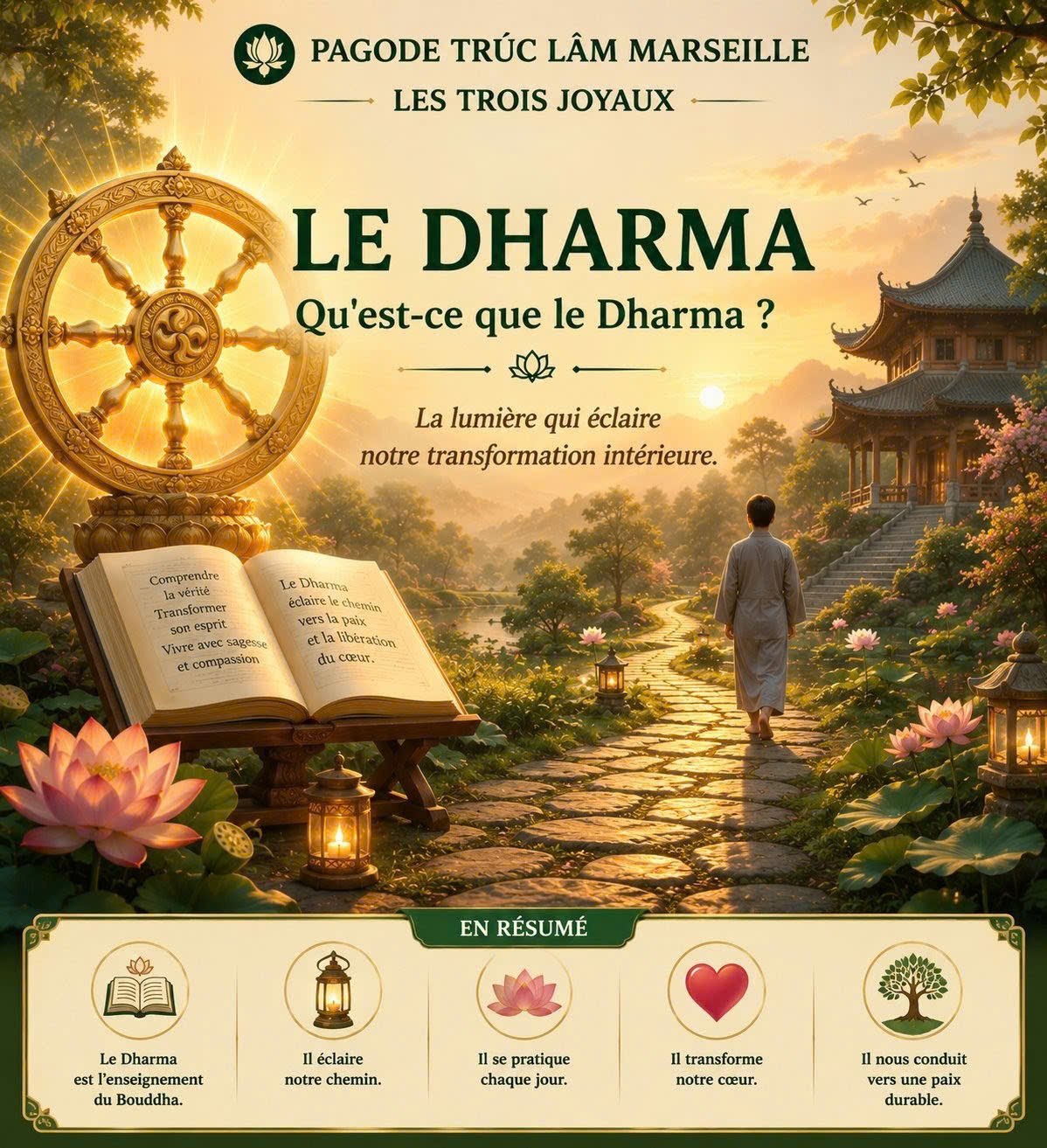 LES TROIS JOYAUX - LE DHARMA Qu'est-ce que le Dharma ?