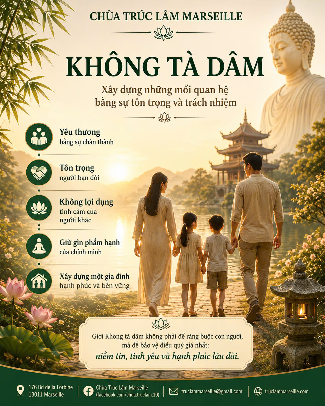 NGŨ GIỚI - KHÔNG TÀ DÂM