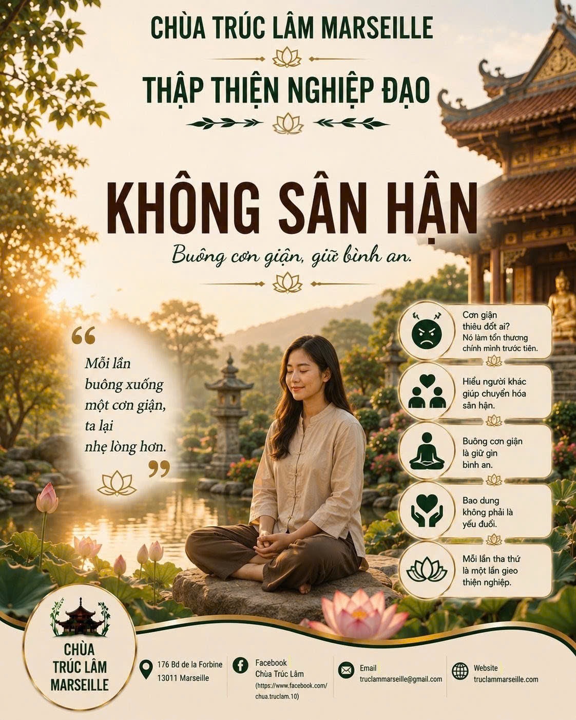 THẬP THIỆN NGHIỆP ĐẠO - KHÔNG SÂN HẬN